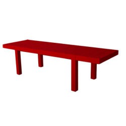 JUT Mesa 280 tabla rectangular rojo de Vondom