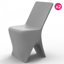 Set von 2 Stühlen Vondom Design Sloo Grisr