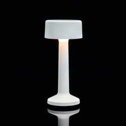 Luminaire de Table Imagilights Led Sans Fil Collection Moments Blanc Cylindre