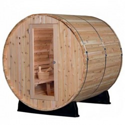 Outdoor Sauna Sentiotec Steam Barrel Pinnacle