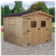 Garden Shelter Solid Wood Habrita 6.45 m2 and Steel Roof