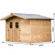 Habrita Solid Wood Garden Shelter 7,42 mq con tetto in acciaio