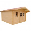 Garden shed in solid wood Habrita 15,73 m2 and planks 42mm