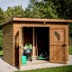 Thermabri Garden Shelter em Habrita Solid Wood 19.69 m2 com Telhado de Aço