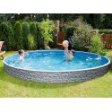 Pool Azuro Runde Stein Imitation 460x120