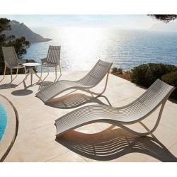 Set van 4 ligstoelen Vondom Ibiza Ecru