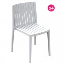 Set of 4 White Vondom Spritz Chairs