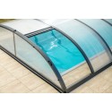Pool shelter in Anthracite Aluminum and Polycarbonate 430 x 854 x 84