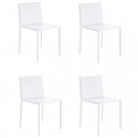 Set of 4 white Vondom Quartz chairs