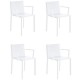 Lot de 4 fauteuils Vondom Quartz blanc