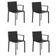 Lot de 4 fauteuils Vondom Quartz noir