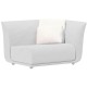 Canapé Sofa Vondom design Suave gauche en tissu déperlant blanc Snow 1041