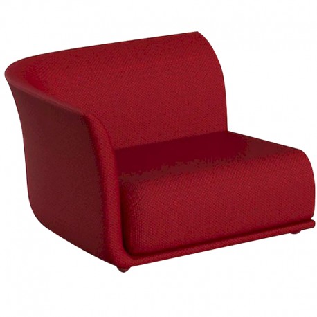 Canapé Sofa Vondom design Suave droit en tissu déperlant rouge Grenat 1046