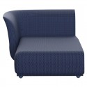 Divano divano letto destro Suave Vondom tessuto idrorepellente Ultramarine Blue 1002