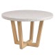 Table ronde Terrazzo blanc et bois d'acacia 120 KosyForm