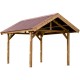 Wooden Carport 18m2 with Habrita Roof