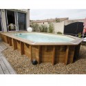 Pool Wood Ubbink Océa 355x550 H120cm Liner Cinza