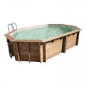 Pool Holz Ubbink Océa 355x550 H120cm Liner Beige Sand