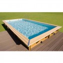 Pool Wood Ubbink Linea 350x650 H140cm Liner Cinza