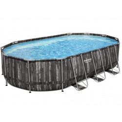 Schwimmbad Azuro Round Graphite-weiß 360x120