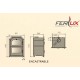 Ferlux Wood Stove with Forno 60 Built-in Oven16kW with glass