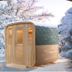 Outdoor-Sauna Gaia Nova 6 Plätze Holl es