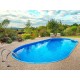 Ovaler Pool Ibiza Azuro 900x500 H150 blauer Liner