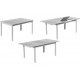 Guarda-sol para móveis de jardim com mesa extensível HPL130-180 Antracite de alumínio de palma e 6 cadeiras Hevea