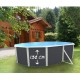 Above ground pool TOI Magnum oval 550x366xH132 Anthracite with safety ladder
