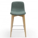 Set de 2 sillas encimera Aty Green Fabric Base Ash VeryForma