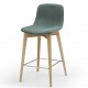 Set of 2 Chairs Worktop Aty Green Fabric Base Ash VeryForma