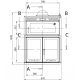 Ferlux Pratic 80 Einbau-Stahlofengrill mit Glastüren