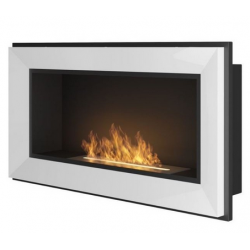 SIMPLEfire Frame 900 Bioethanol Fireplace White with 1 Window