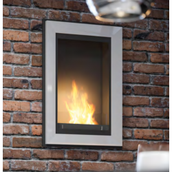 SIMPLEfire Frame 550 Black Bioethanol Fireplace with 1 Window