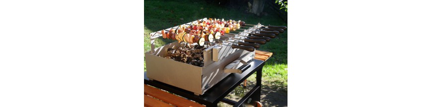 Barbecues en grills met hout en houtskool